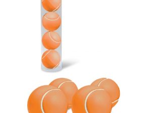 Estuche 4 pelotas naranjas Tenis / Pádel