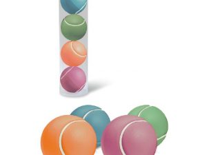 Estuche 4 pelotas colores Tenis / Pádel